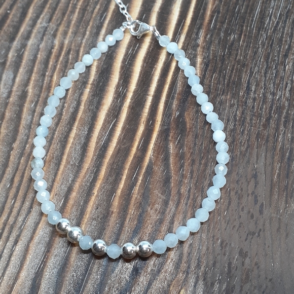 Aquamarine March birthstone / 925 sterling silver - Picture 2 of 6